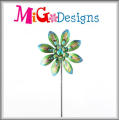 Top-Seller Metall Pfau Wind Spinner Garten Stake Design